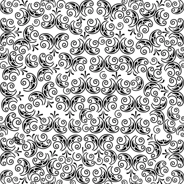 Scroll Vintage Decoration Monochrome Pattern Vector Illustration — Stock Vector