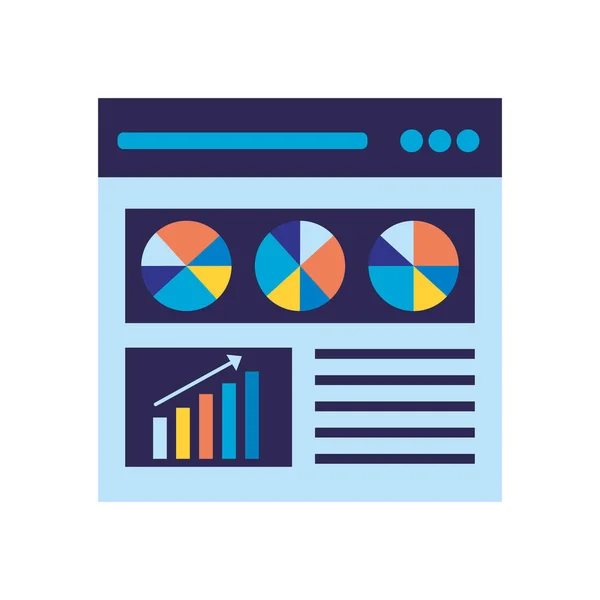 Website Diagrama Estatísticas Motor Busca Otimização Vetor Ilustração —  Vetores de Stock