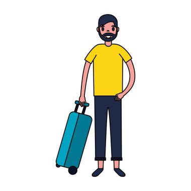seyahat bavul tatil turist adam