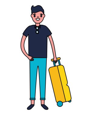 seyahat bavul tatil turist adam