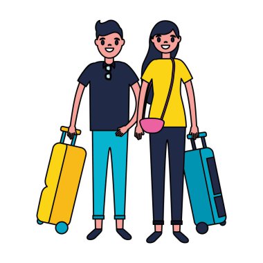 çanta çift turist tatil seyahat