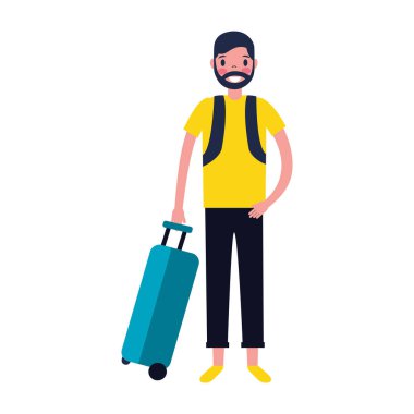 seyahat bavul tatil turist adam