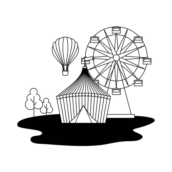 Circus fun fair — Stock Vector