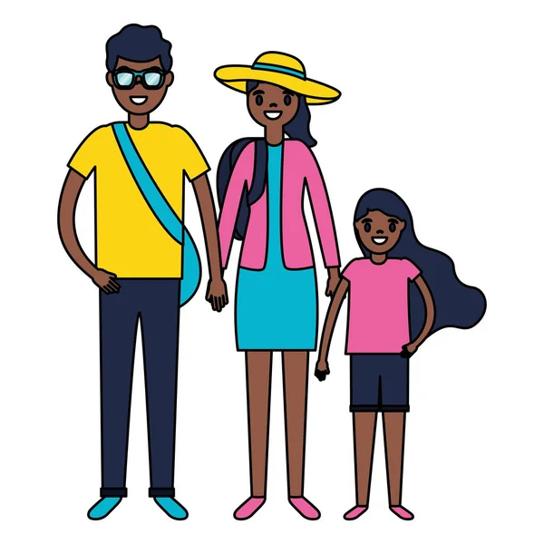 Rodinná dovolená cestování — Stockový vektor