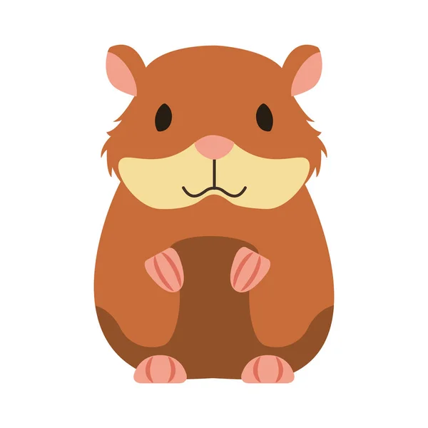 Hamster rongeur sur fond blanc — Image vectorielle