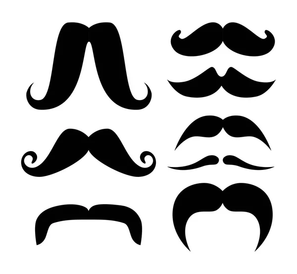 Conjunto masculino con fachion bigotes estilo — Archivo Imágenes Vectoriales