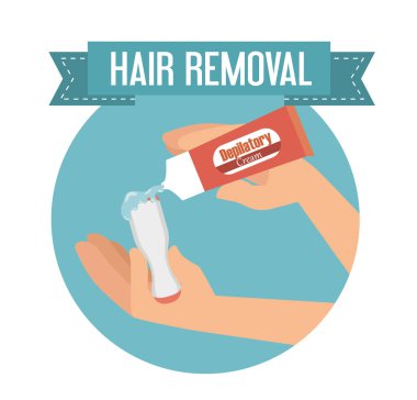 saç kaldırma ürün vektör çizim tasarım kullanarak eller