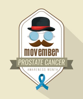 Erkek şapka gözlük ve bıyıklı amblemi ile