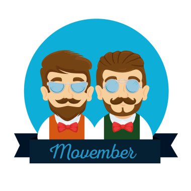 bıyık tarzı ile kravat giyen erkekler yay