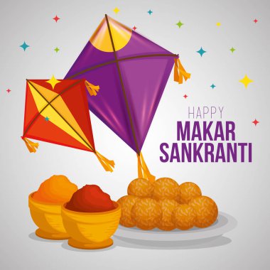 Uçurtma ve gıda makar sankranti töreni için