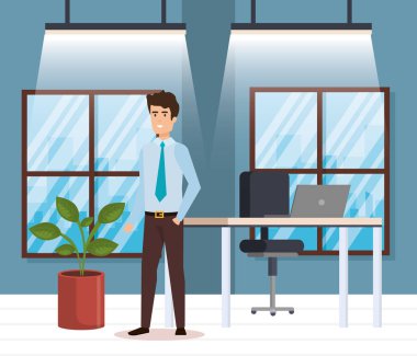 işadamı ile modern ofis