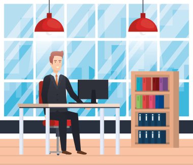 işadamı ile modern ofis