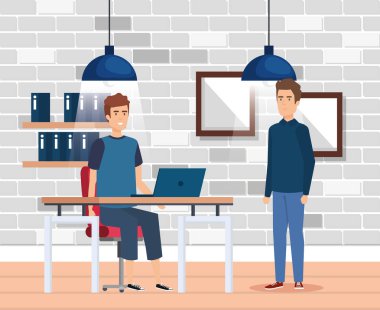 Grup adam işyerinde