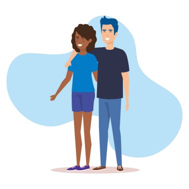 Çift avatar karakter simgeler