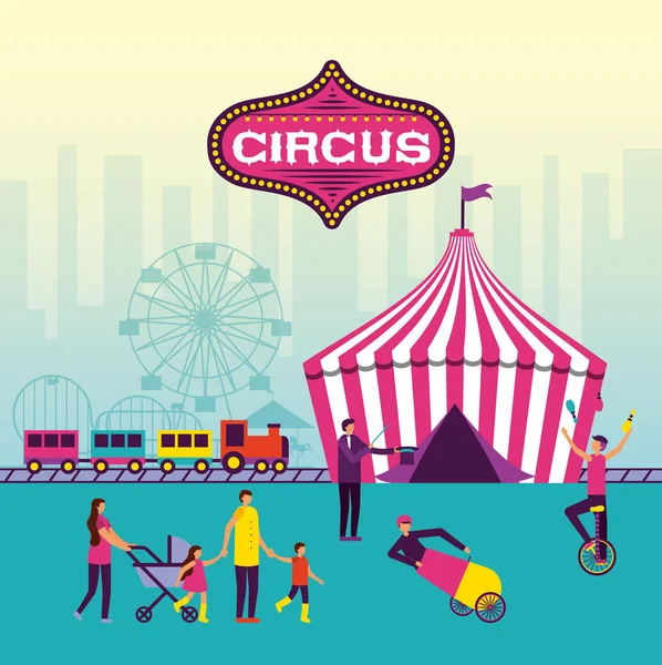 Feria de diversión de circo — Vector de stock