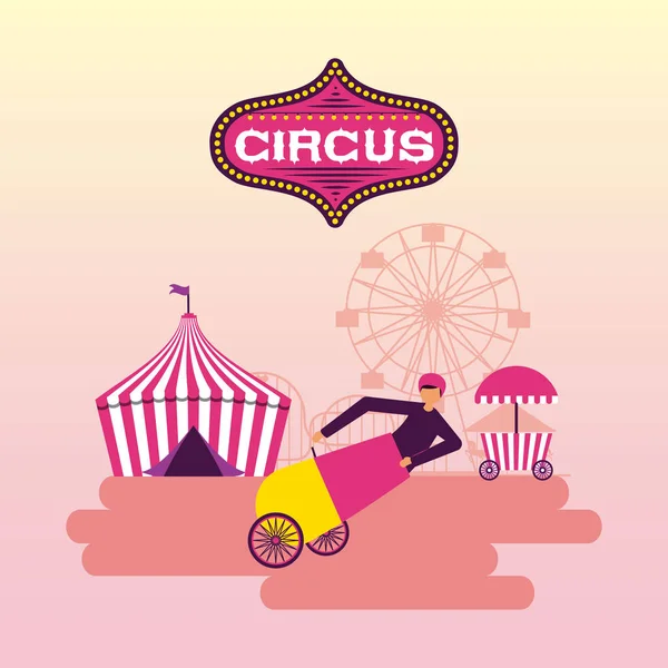 Circo feira divertida — Vetor de Stock