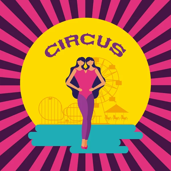 Feria de diversión de circo — Vector de stock