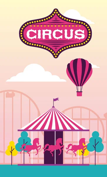 Feria de diversión de circo — Vector de stock