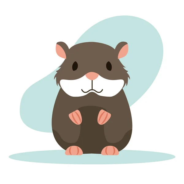Animal roedor de hamster — Vetor de Stock