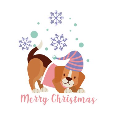 köpek neşeli Noel kartı