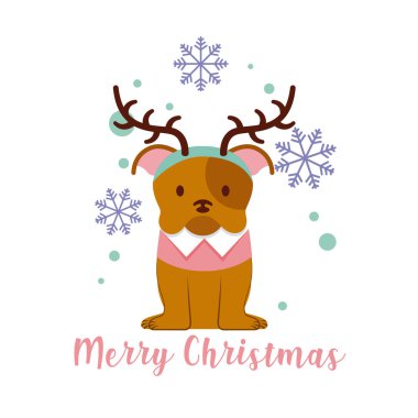 köpek neşeli Noel kartı