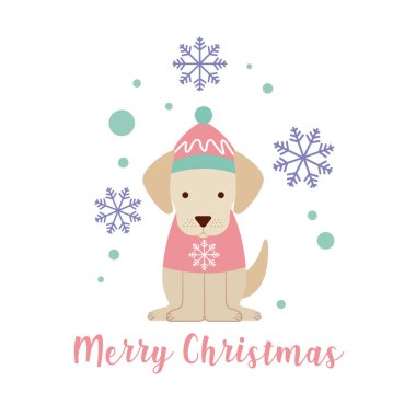 köpek neşeli Noel kartı