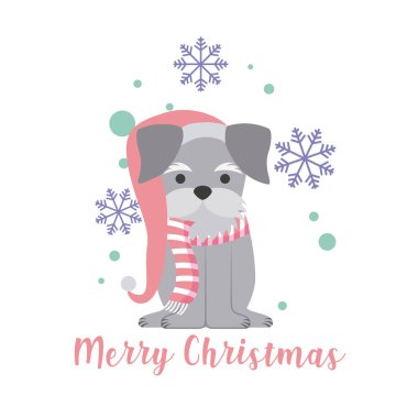 köpek neşeli Noel kartı