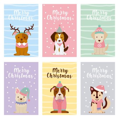 köpek neşeli Noel kartı