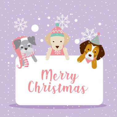 köpek neşeli Noel kartı