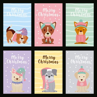 köpek neşeli Noel kartı