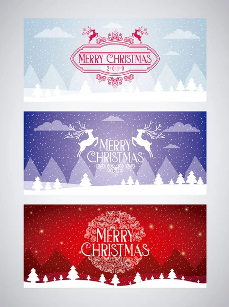 Tarjeta de navidad feliz — Vector de stock