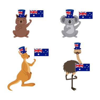 hayvanlar Avustralya günü kutlama