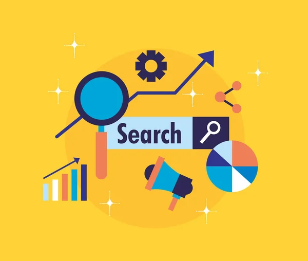 Optymalizacja wyszukiwarek — Wektor stockowy