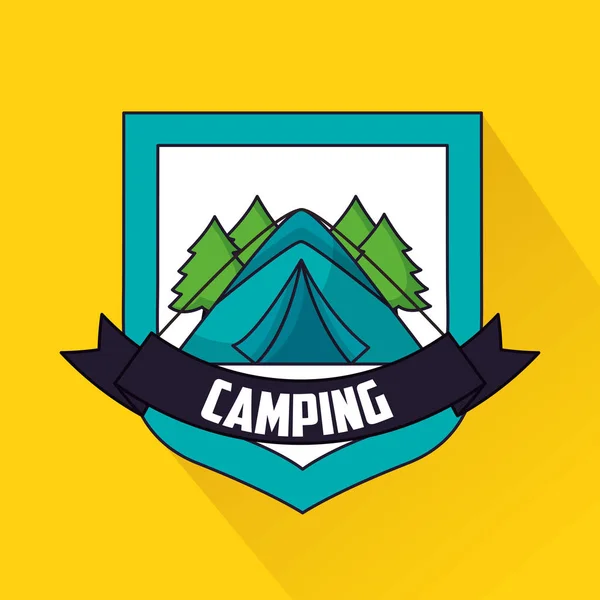 Camping summer relacionados — Archivo Imágenes Vectoriales