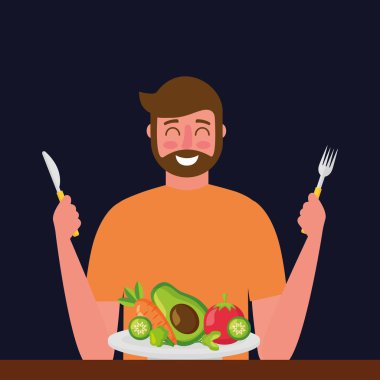 İnsanlar sağlıklı yiyecekler