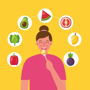 İnsanlar sağlıklı yiyecekler