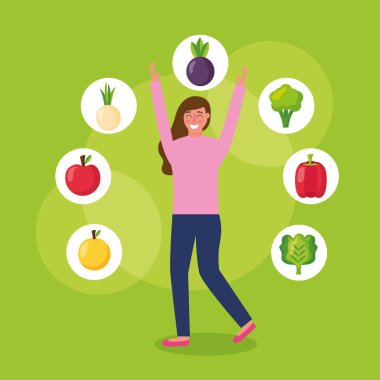 İnsanlar sağlıklı yiyecekler