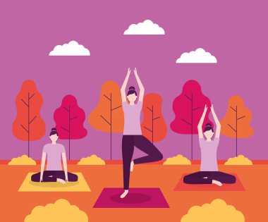 insanlar yoga activitie