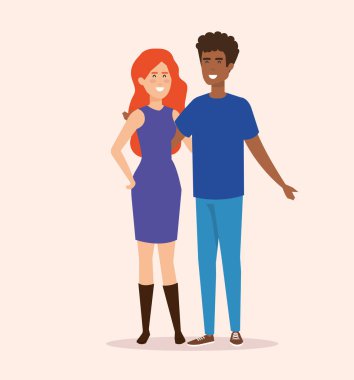 Çift avatar karakter simgeler