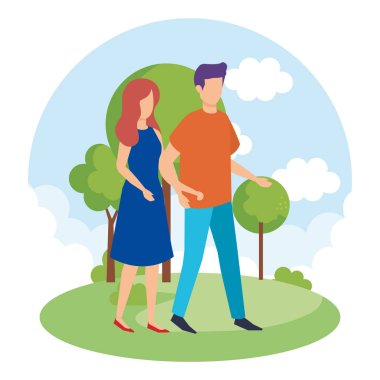 İki park karakterleri içinde