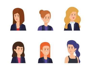 iş kadınları avatarlar karakter grubu