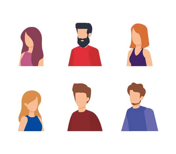 Group of people characters — Stock Vector