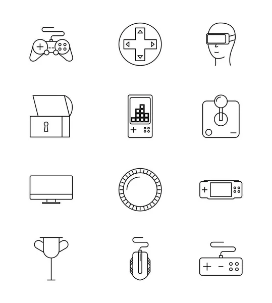 Jeux vidéo liés — Image vectorielle