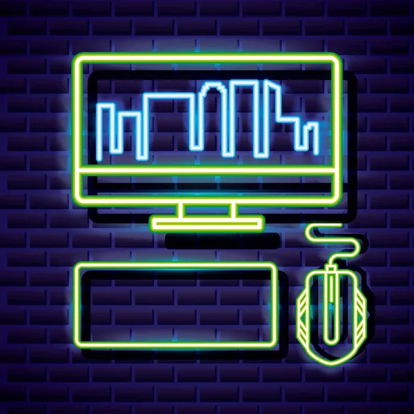 Jeux vidéo néon — Image vectorielle