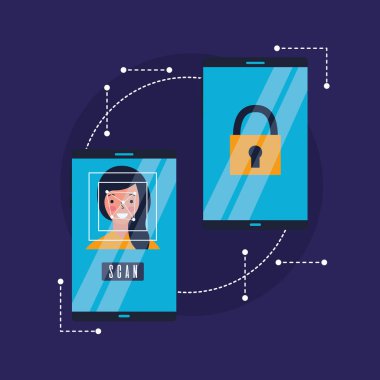 kadın yüz tarama işlemi