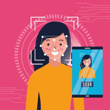 kadın smartphone tarama süreci tanımlama