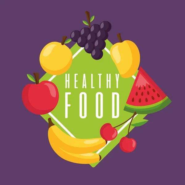 Healthy food fresh — Stock Vector