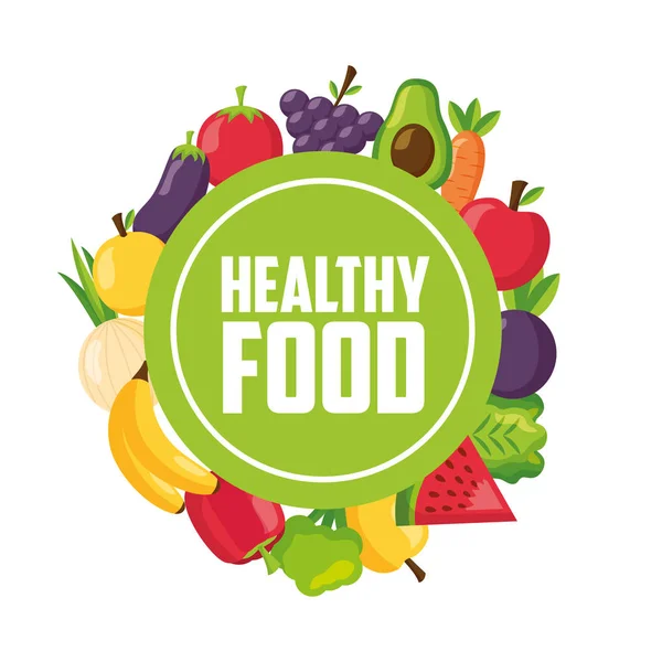 Healthy food fresh — Stock Vector