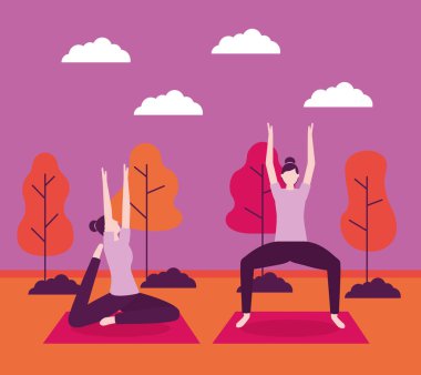 insanlar yoga etkinliği