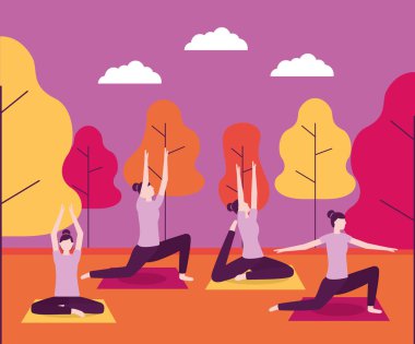 insanlar yoga etkinliği